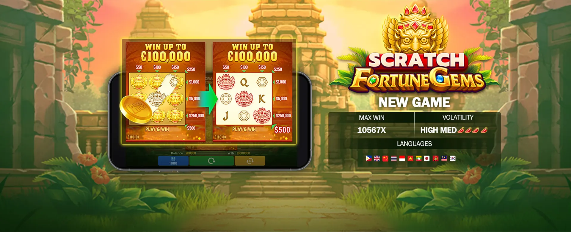 ph22 App on Smartphone with Casino Background